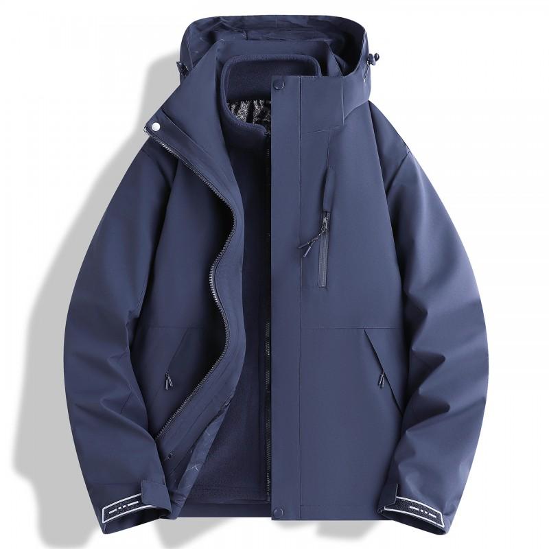 3-in-1 Waterproof Windproof Hiking Jacket With Removable Fleece Liner Men Women Outdoor Camping Trekking Winter Fall