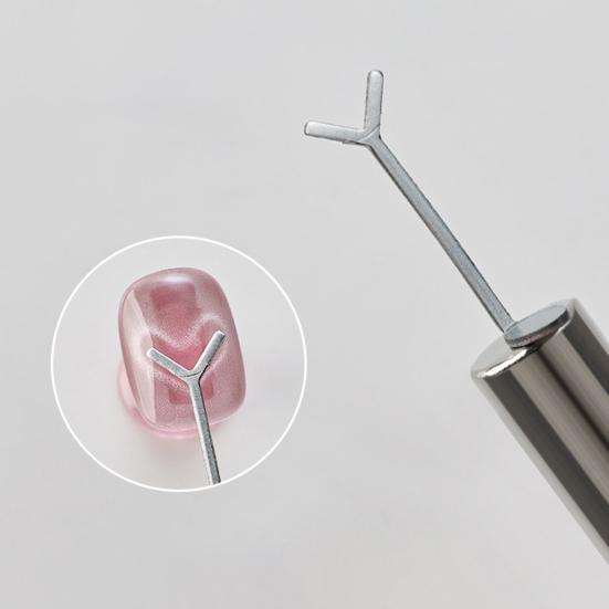 Nail Art Magnet Set with Iron Wire 3D Heart Shaped Magnetic Rod Cat Eyes Polishing Effect Nail Tools