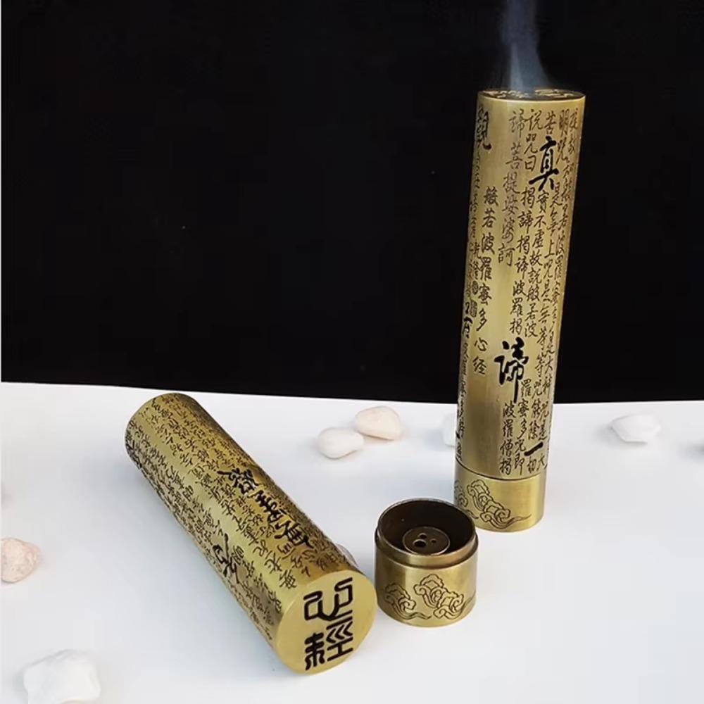 Easy to Use Cylindrical Incense Holder Exquisite Hollow Incense Holder  Office