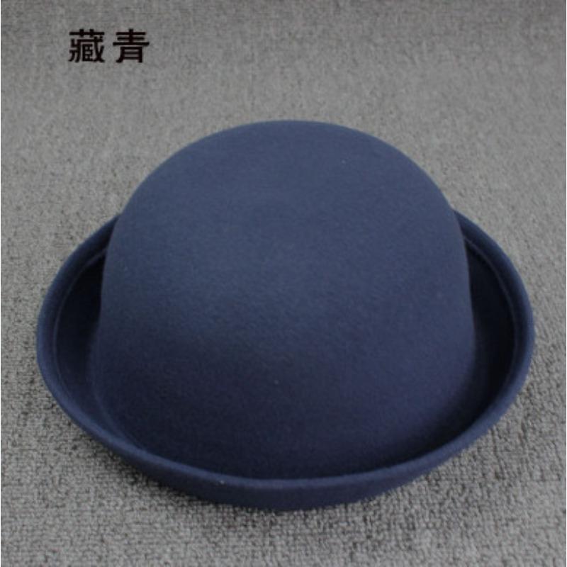 Meier Fashion Men and Women British Curled Wool Bowler Hat Jazz Hat