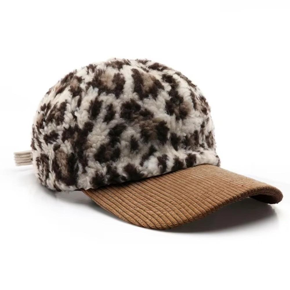 Windproof Plush Baseball Cap Vintage Corduroy Baseball Cap Autumn Winter