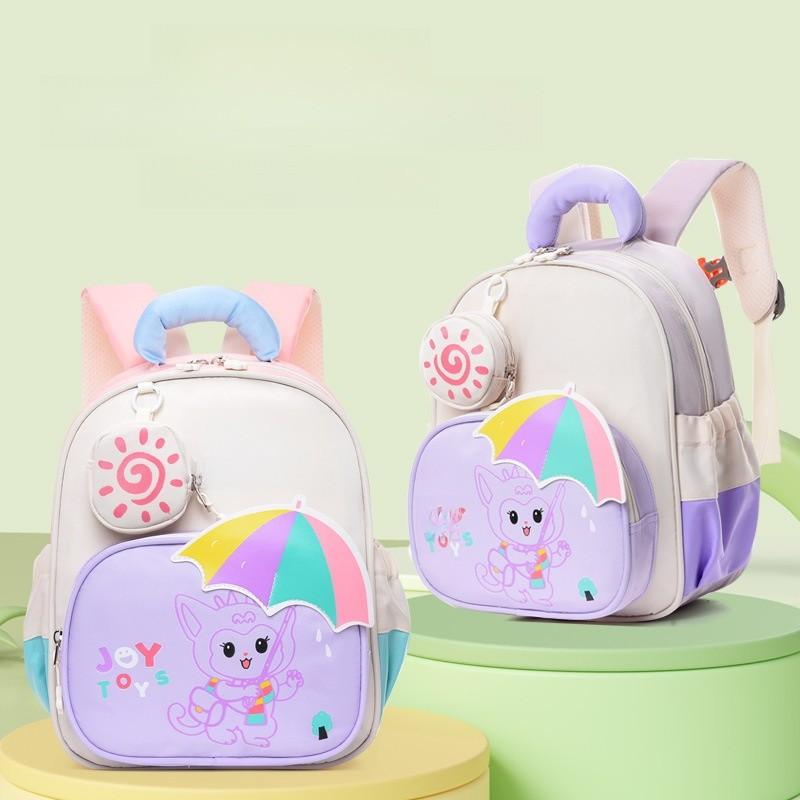 Детский мультяшный рюкзак для дошкольников из легкого нейлона с эргономичными плечевыми лямками для школы