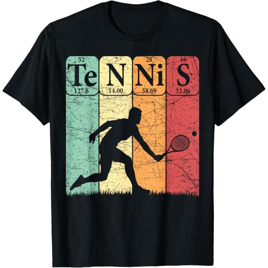 Tennis Periodic Table Elements Tennis Player Nerd Vintage T-Shirt(4)