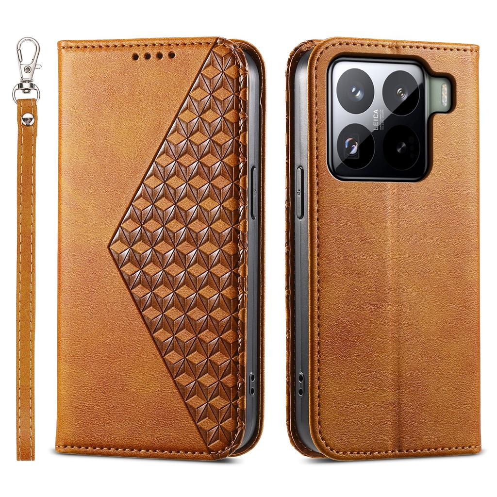 For Xiaomi 15 Pro Case Calf Texture PU Leather Phone Cover with Wallet