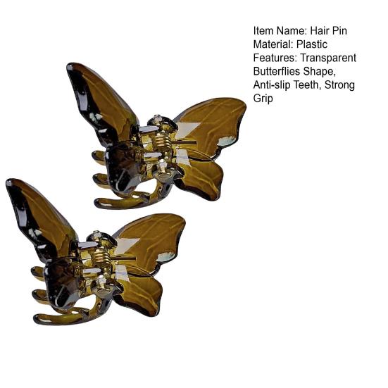 2 шт., коготь для волос для девочек, прозрачная заколка для волос в форме бабочки, плетеные волосы, мини-шпилька, прозрачная мини-заколка для плетения, головные уборы, аксессуары для волос