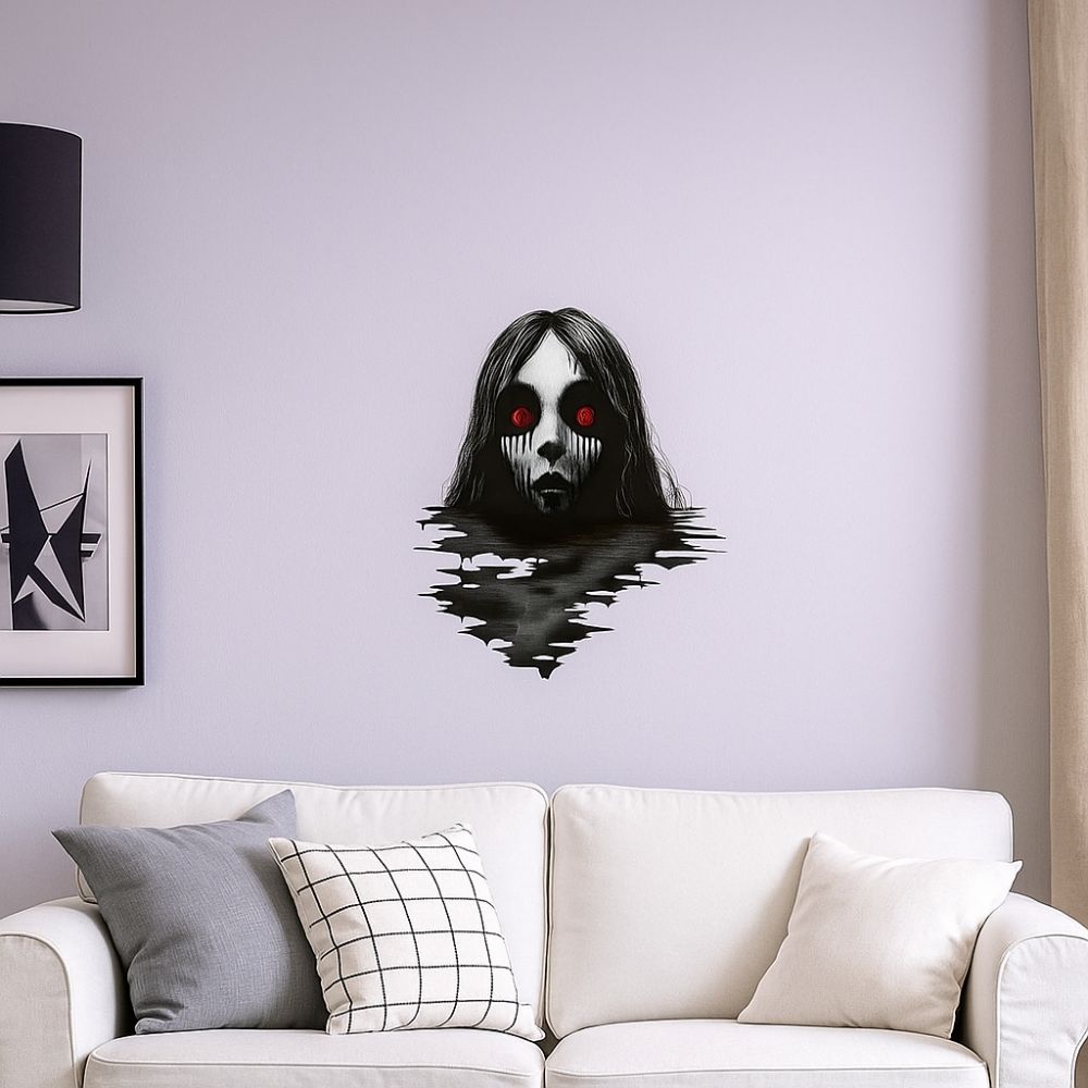 Removable Ghost Stickers Thriller Hallween Window Sticker Halloween Wall Decals Festive Atmosphere