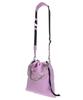 Сумка X-girl из искусственной кожи с кулиской на плечо, светло-фиолетовая, женская,
