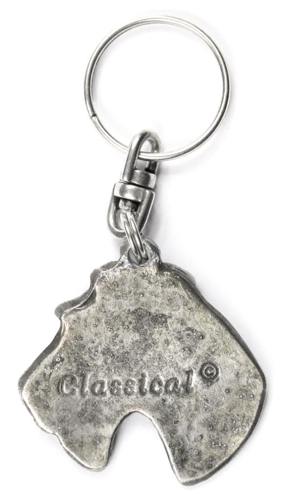 Fox Terrier Wire - Silver-plated Dog Pendant, Handbag Decoration, Backpack Pendant by Art-Dog Brand