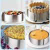 Silver Telescopic Mousse Ring Circle Mold Cake Mould New Heightened Cake Rings  Bakeware