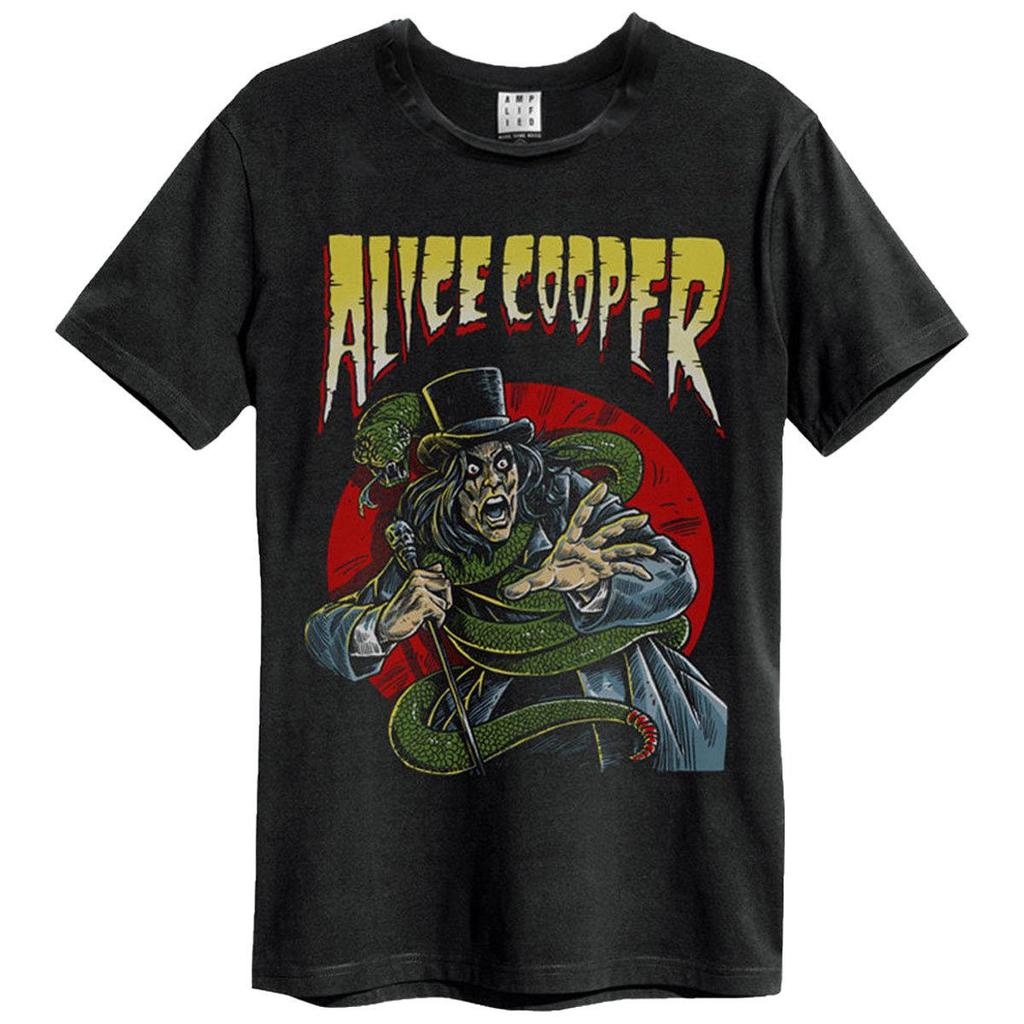 Amplified Unisex Adult With Snake Alice Cooper T-Shirt