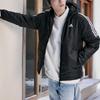 Adidas Essentials Sports Striped Warm Casual Hooded Cotton Jacket Men Jacket KF6755