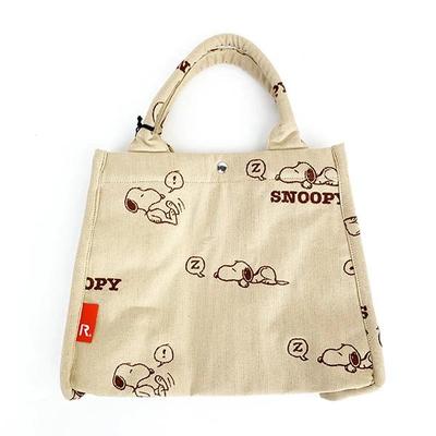 Жаккардовая сумка-тоут Snoopy (бежевый) корневой маршрут (КОРЕНЬ) СНУПИ