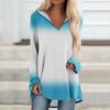 Women's V-neck Hooded Loose Long-sleeved Tops Casual Tops Home Leisure Pajamas Tops