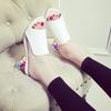 Dwayne Slippers Womens  Summer New Strange Style Sandals Rhinestone Candy Colors Matching Elegant High Heels Female  2025