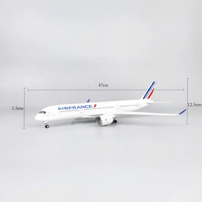 Модель самолета A350 Air France 47 см Детские игрушки Игрушечные смоляные самолеты со светом и колесами Литой под давлением для коллекции подарок