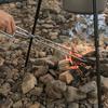 Charcoal Tong Labor-saving Easy Operation Stainless Steel Lengthen Handle Portable Fire Clip for Outdoor