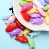 Unisex Fashion 40pcs 8*18mm Making Shiny Loose Beads Accessories Acrylic Fish Shape Lot For DIY Bracelet Necklace Handmade Fashion