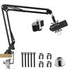 Giecy Microphone Arm Stand Microphone Boom Arm Stand Microphone Stand Arm Load with Microphone Clip Inch Compatible with Microphones Such As HyperX