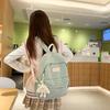 Spring New Style Junior High School Student Backpack for Girls, Fashionable and Simple High School and College Student Double Shoulder Bag