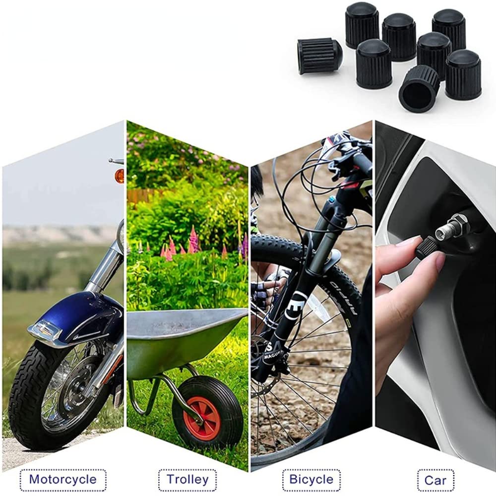 Itisyou Bicycle Tube Cap Tire Valve Cap Car Tire Air Valve Cap Black Bubble Cap Pack of 10