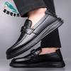 2025 Autumn New Leather Doudou Casual Shoes Men's Business Versatile One-pedal Leather Shoes