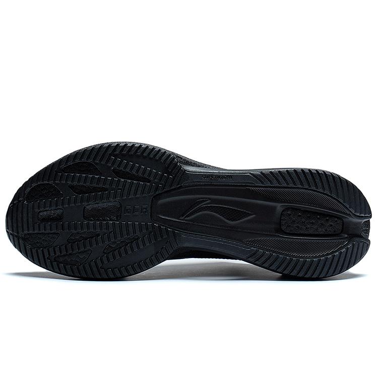 Li Ning Super Light 20 Модные износостойкие дышащие низкие мужские кроссовки для бега Чистый черный ARBT001-7