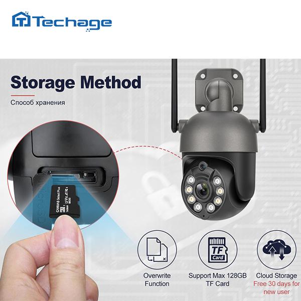 Techage 3-мегапиксельная PTZ-беспроводная система видеонаблюдения, двусторонняя аудиосвязь, Wi-Fi, IP-камера безопасности, 8-канальный P2P NVR, комплект видеонаблюдения, автоматическое отслеживание человека