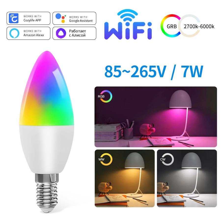 Cozylife Wifi Bluetooth Smart Bulb LED Light Bulb E27 RGB CW WW Alexa Led Lamp 110V 220V Smart Lamps For Google Assisatnt Lights