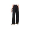 Li Ning Mid Waist Straight Loose Fit Solid Color Casual Pants Women Bottoms Black AYKU638-3