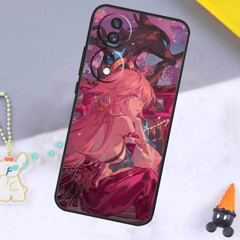 Чехол Genshin Impact Яэ Мико для Huawei P20 P50 Pro P40 P30 Lite P Smart Z Nova 5T Чехол для Honor 70 50 X7 X8 X9