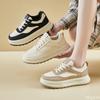 Модные весенние новые туфли для студенток, на толстой подошве, увеличивающие рост, спортивные кеды, повседневные, простые, удобные женские туфли