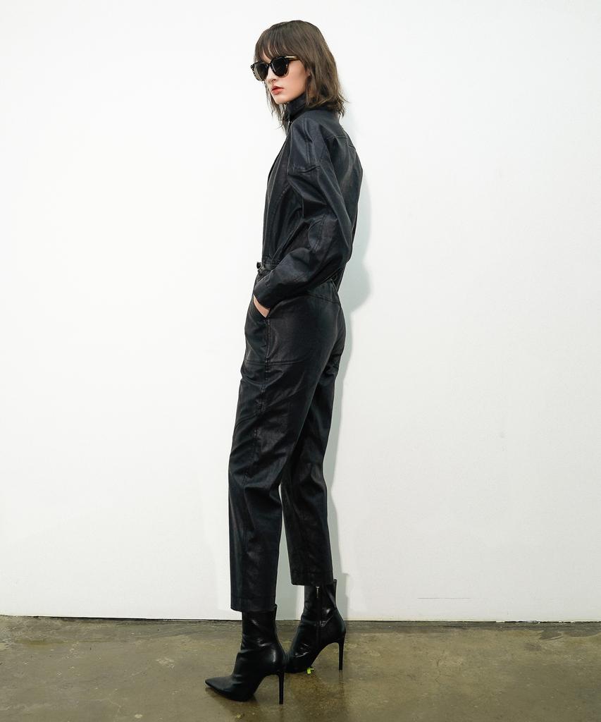 UNTAGE High-Neck Waxed Cotton Jumpsuit (Unisex)_Utp-Sj12