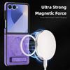 KEYSION Luxuxy PU Leather Magnetic Case for MagSafe for Samsung Galaxy Z Flip 7 5G 7 SE Kickstand Wireless Charging Phone Cover