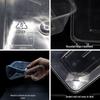 Transparent Rectangular Disposable Food Containers with Lids