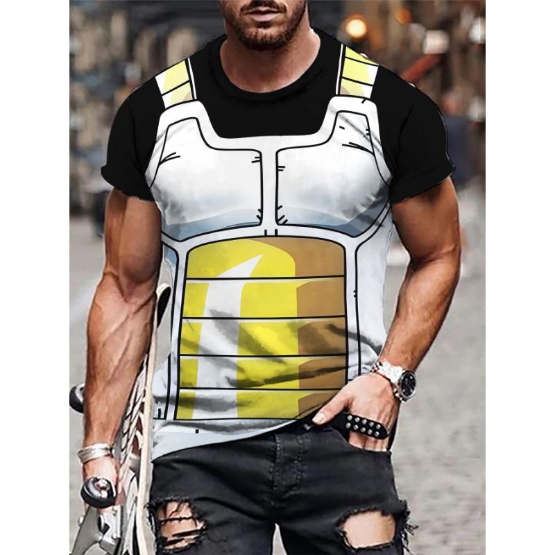 Short Sleeved Summer Spider Beast Digital Printed Fashionable T-shirt with Loose Fitting Head Round Neck Made of Milk Silk T-Shirts (men’s)