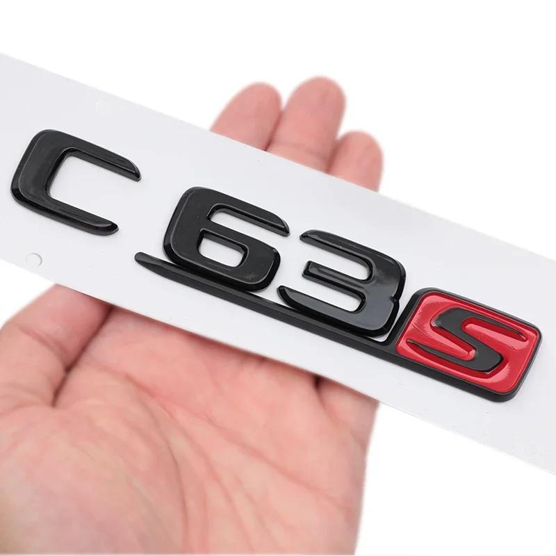 Car Tuning For Mercedes Benz AMG C Class W204 W205 C63 C63S Letter Logo 3D ABS Sticker Car Rear Trunk Emblem Nameplate Decals QX8