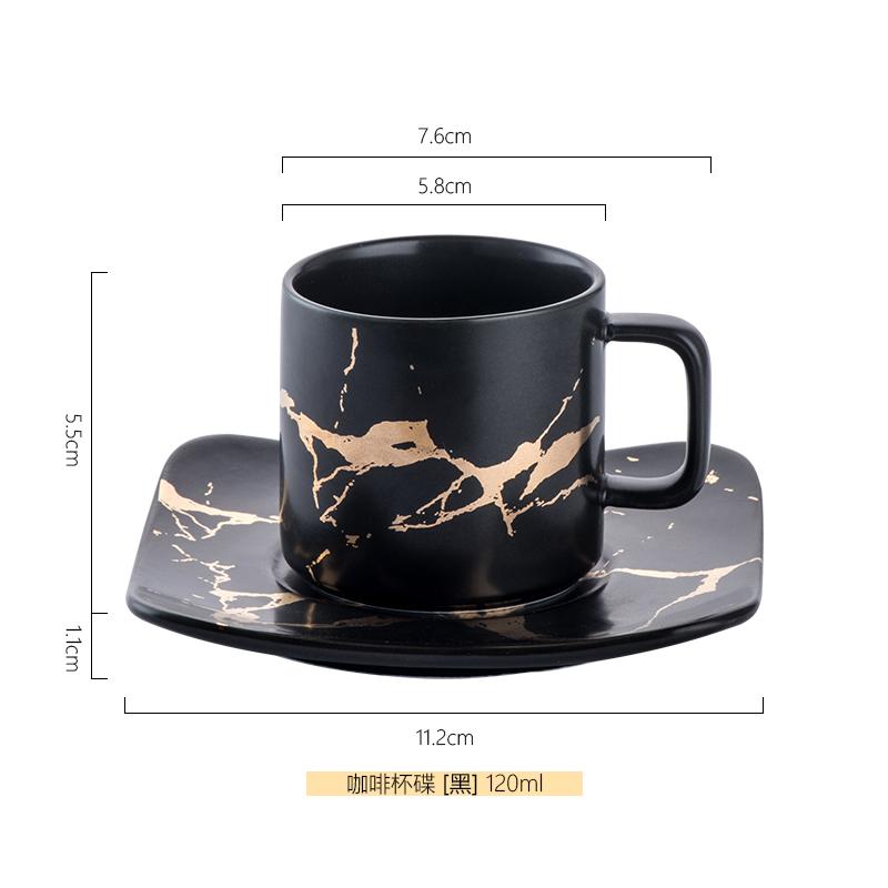 Кошачьи фекалии Кофейные чашки Итальянский сгущенный кофе Керамическая чашка Блюдце Костюм Чашка для дневного чая Маленькая кофейная чашка с ложкой Набор