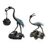 Украшение в виде журавля, декоративная креативная скульптура из цинкового сплава в виде изящной птицы для украшения домашнего офиса