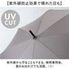 ATTAIN Strong Long Gray A-Jump Wind-Resistant Umbrella, 65cm,