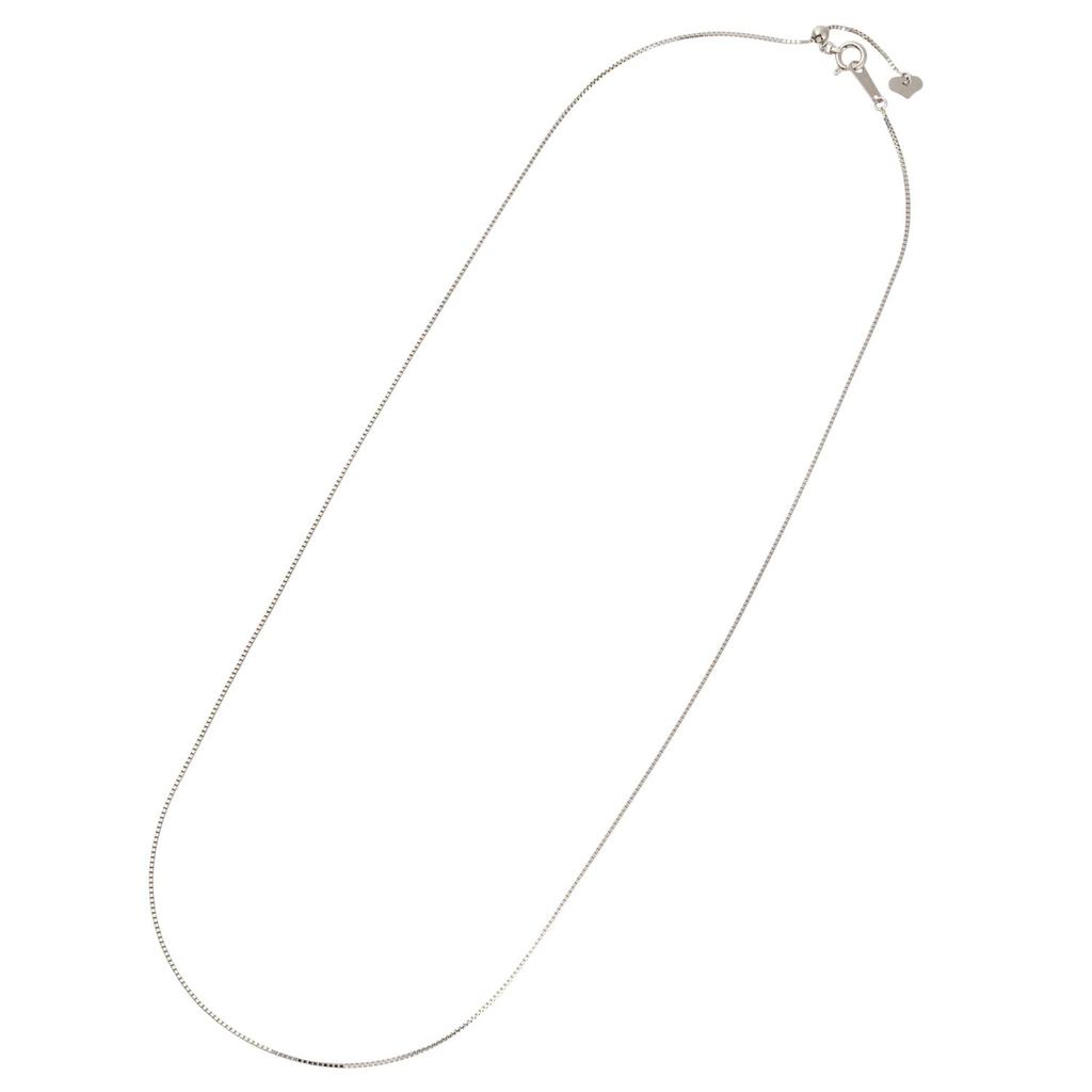 Платиновое ожерелье Pt850 Венецианская цепочка-регулятор ширины [Fairy Kallet] (Слайд 0,7мм 45см)