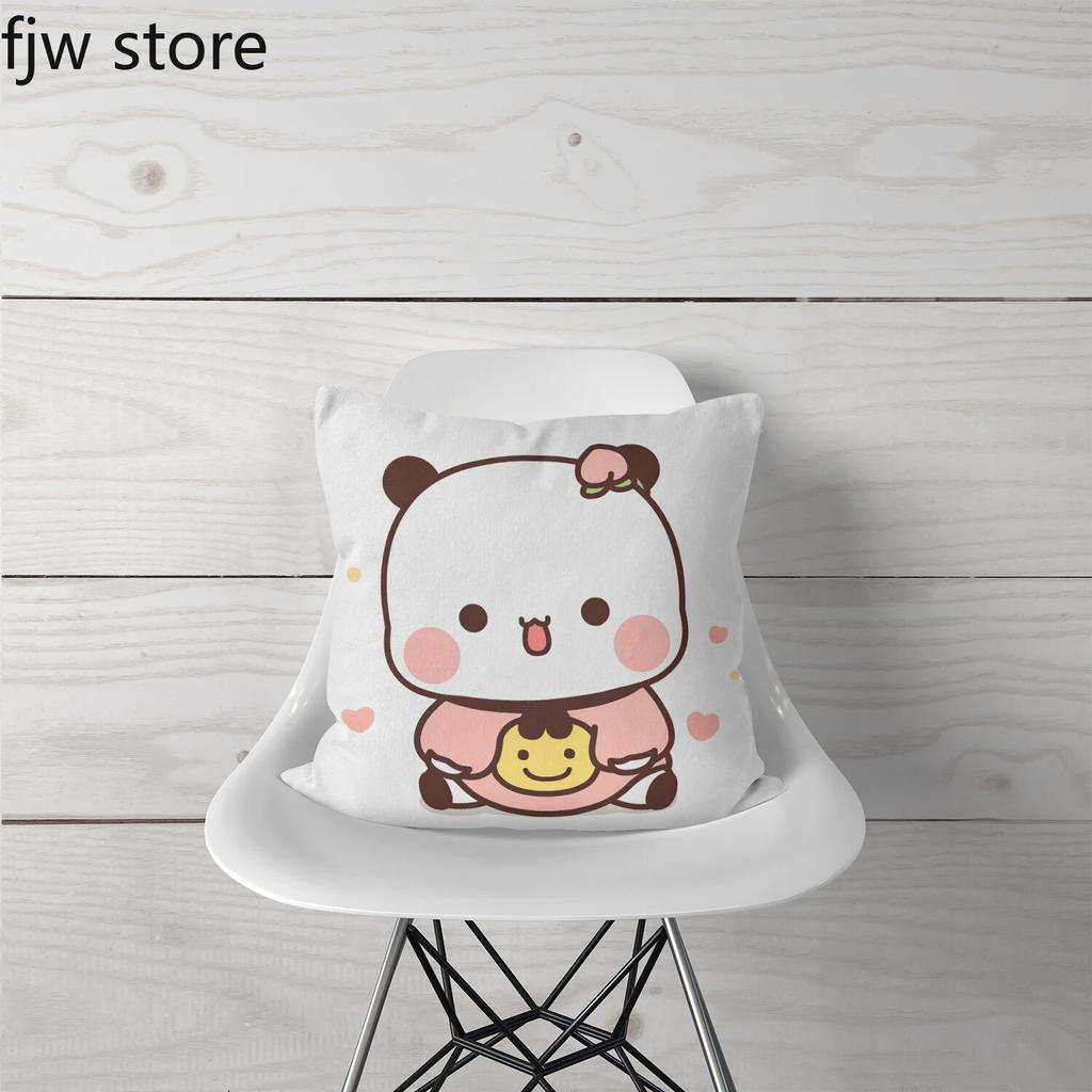 Cute Red Panda Throw Pillow Cover Fashion Anime  Boob   Sofa Chair Bed Cushion  Room Home Decoration