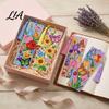 DIY Art Craft Kits 4PCS Christmas Theme Diamond Painting Bookmarks, Creative Kits, Bookmarks Stress Relief Portable Book Markers for Adults