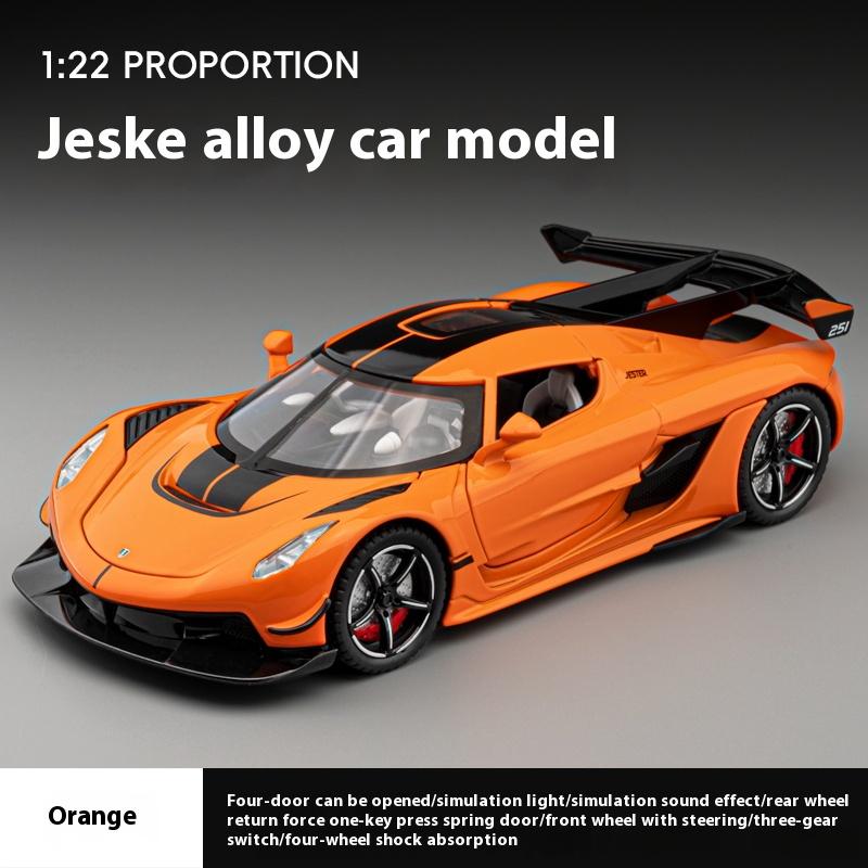 1:22 JESKO спортивный автомобиль модель модель автомобиля игрушка металлическое литье под давлением, с музыкой и функцией оттягивания назад коллекционная модель гоночный подарок мальчик