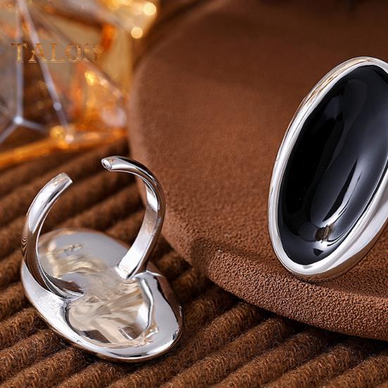 Кольцо с большим овальным драгоценным камнем, ручная работа, открытое кольцо в этническом стиле, ювелирные изделия, подарки на день рождения для мужчин, отца, мужа, парня