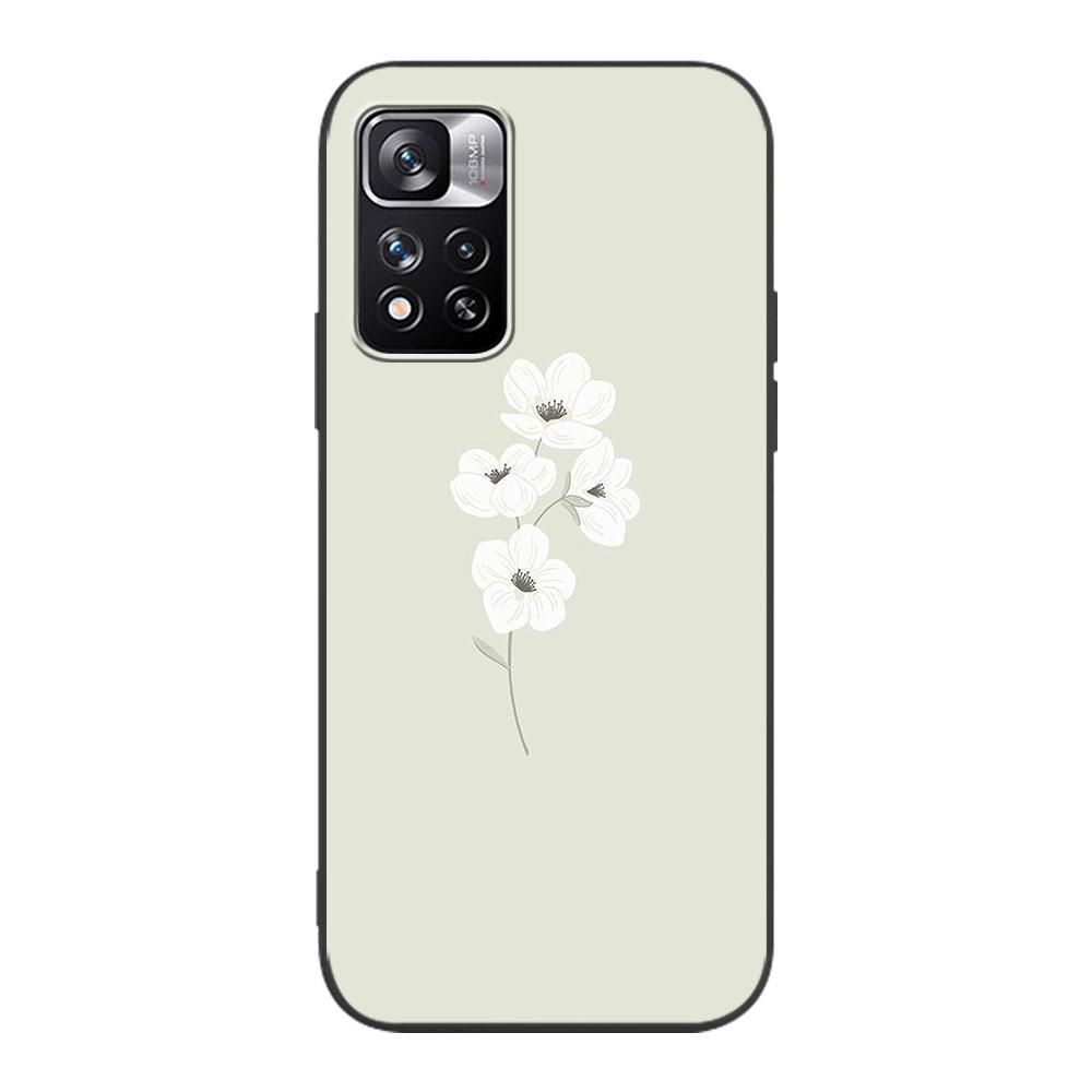 Чехол с фиолетовым фоновым узором для Xiaomi Redmi Note 11 10 8T 10C 9A 7A 11E Pro 9C 11T 5G 7 8 9S 10S черный силиконовый чехол для телефона