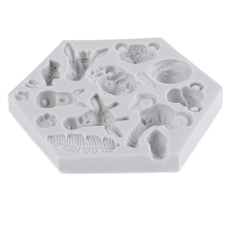 Формы для изготовления лесных животных, силиконовые формы, декоративные формы для тортов в виде лесных животных, инструменты