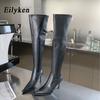 Fashion Eilyken Sexy Super High Heels Over The Knee Boots Women Ladies Spring Autumn Thigh High Long Party Shoes Botas De Mujer