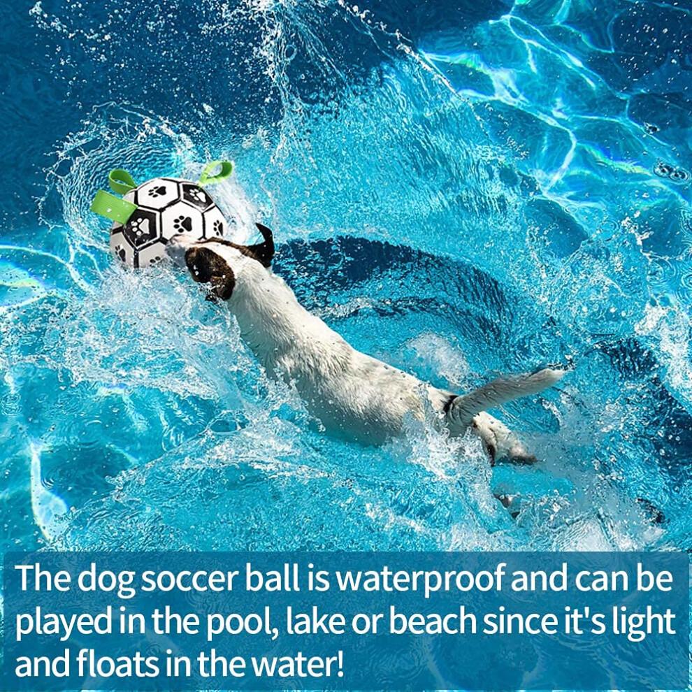Dog Toys, Interactive Dog Football Toys with Grab Tabs, Durable Dog Balls for Small Medium Breed Dog Water Toy Indoor &