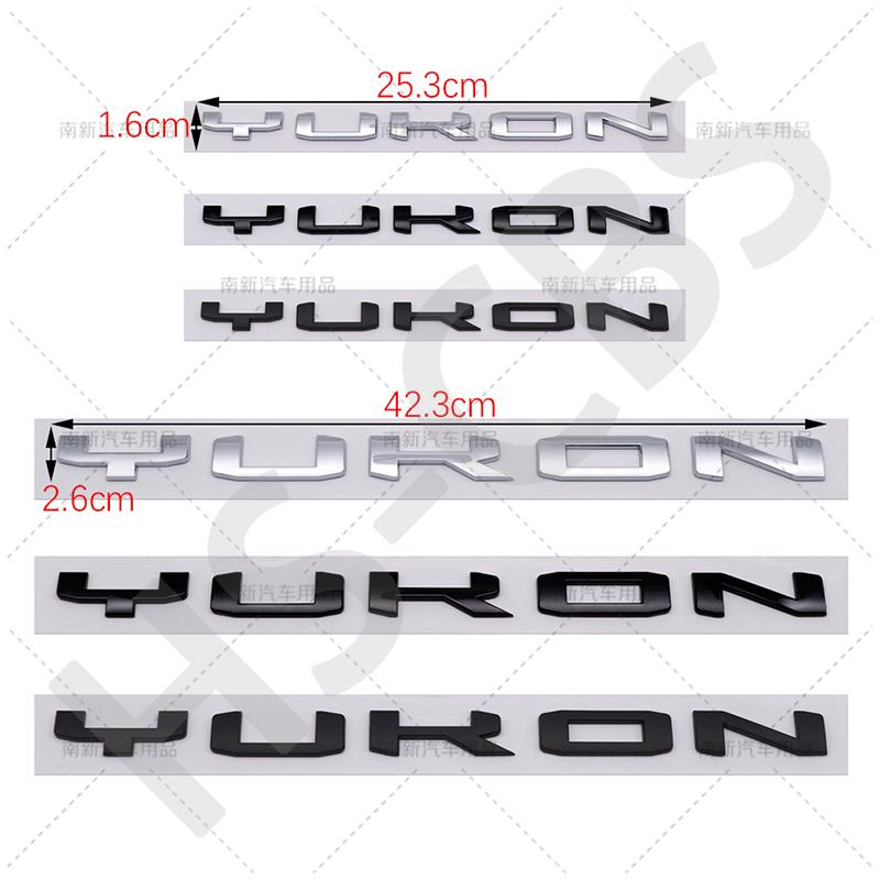 swpzb8 Big Small Size 3D ABS YUKON Letters Emblem Logo Car Stickers for GMC Car Rear Trunk Bumper Tailgate Badge Styling Accessories