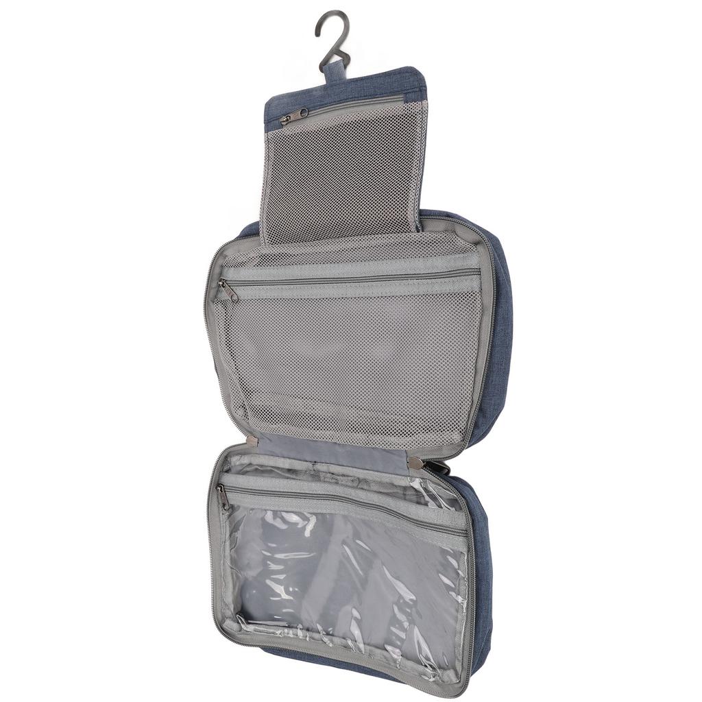 Дорожная подвесная косметичка Дорожная косметичка Складной подвесной органайзер для туалетных принадлежностей для мужчин и женщин Темно-синий